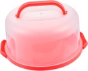 ABOOFAN Box Cake Box Cake Containers Cake Stand with Lid Clear Tray Cake Carrier with Lid and Handle Cake Display Round Cake Pans Dessert Travel Cake Cover Red With Cover Plastic re-usable