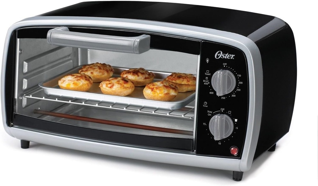 Oster Toaster Oven, 4 Slice, Black (TSSTTVVG01)