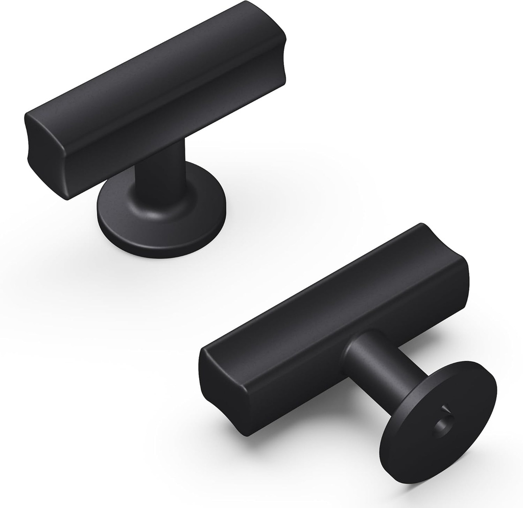 Hickory Hardware Kitchen Cabinet Knobs, Quality Drawer and Dresser Knob, Handle Pulls for Cabinet Doors, Bathroom Drawers, 1-15/16 Inch, Matte Black, Woodward Collection