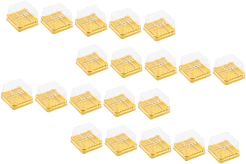 Garneck 150pcs Egg-yolk Puff Cake Box Moon Cake Holder Beautiful Appearance Multipurpose Storage for Moon