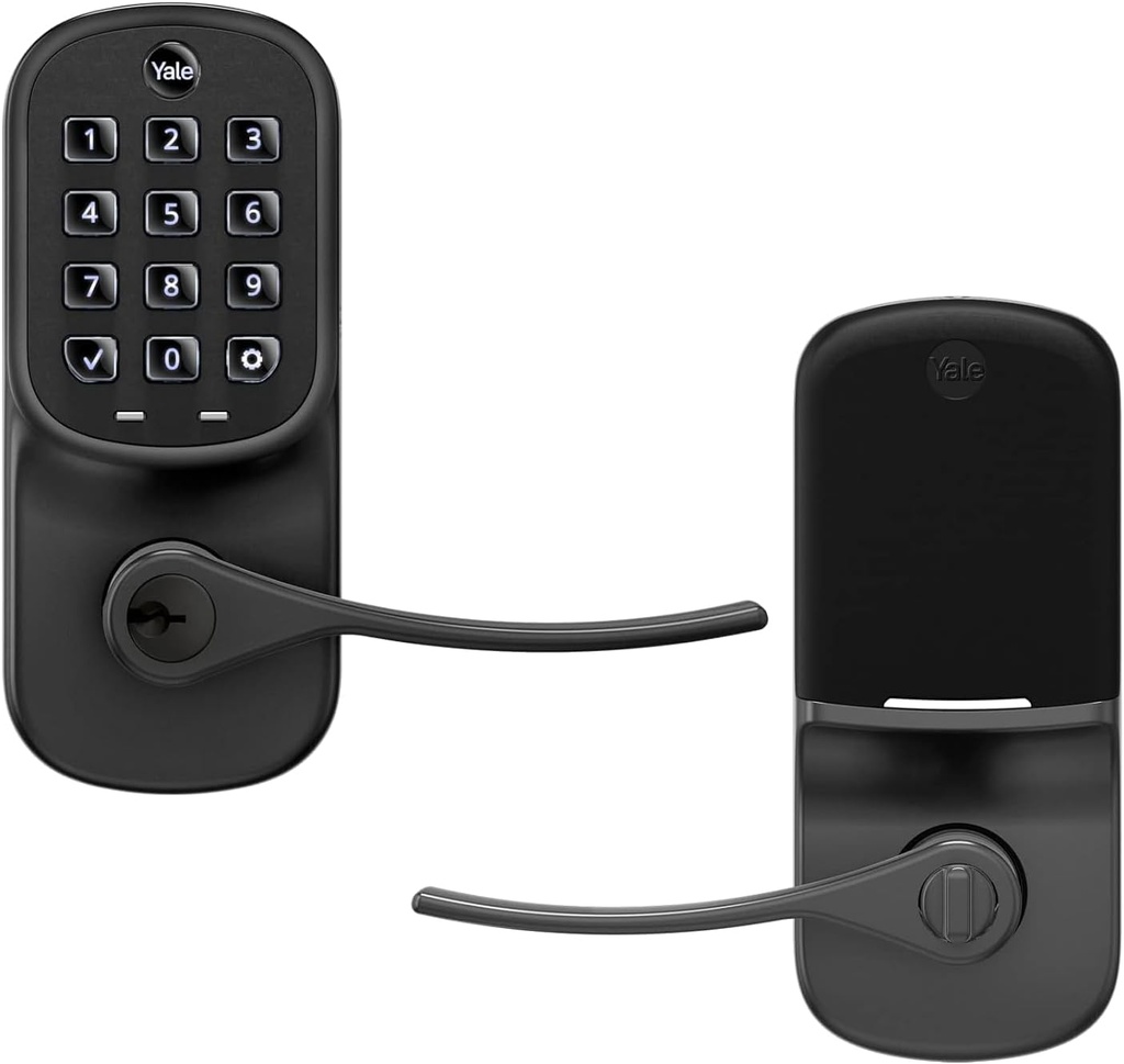 Yale Assure Lever Keypad with Z-Wave in Black Suede