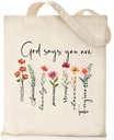Canvas Christian Tote Bags Bible Faith Friend Birthday Gifts Graphic Totes Sunday Church Bag