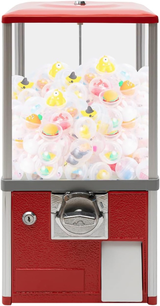 Machine Candy Gumball Machine,Vintage Candy Vending Dispenser,Translucent Gumball Machine for Girls Boys Home Gaming Stores Christmas Kiddie Party