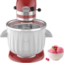 Ice Cream Maker Attachment for Kitchenaid Stand Mixer, 2 Quart Ice Cream Attachment Fits for 4.5Qt and Larger Stand Mixers, Frozen Yogurt, Ice Cream & Sorbet Gelato Maker by InnoMoon