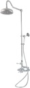 Strom Living Exposed Thermostatic Shower System 60" Wall Mounted with 1.75 GPM Handshower and Lever Handles in Chrome