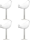 Angoily 4pcs Cocktail Glass Bird Glasses Shaped Cocktail Wine Glass Coupe Glass Goblet Cups Glassware for Home Bar Club Party