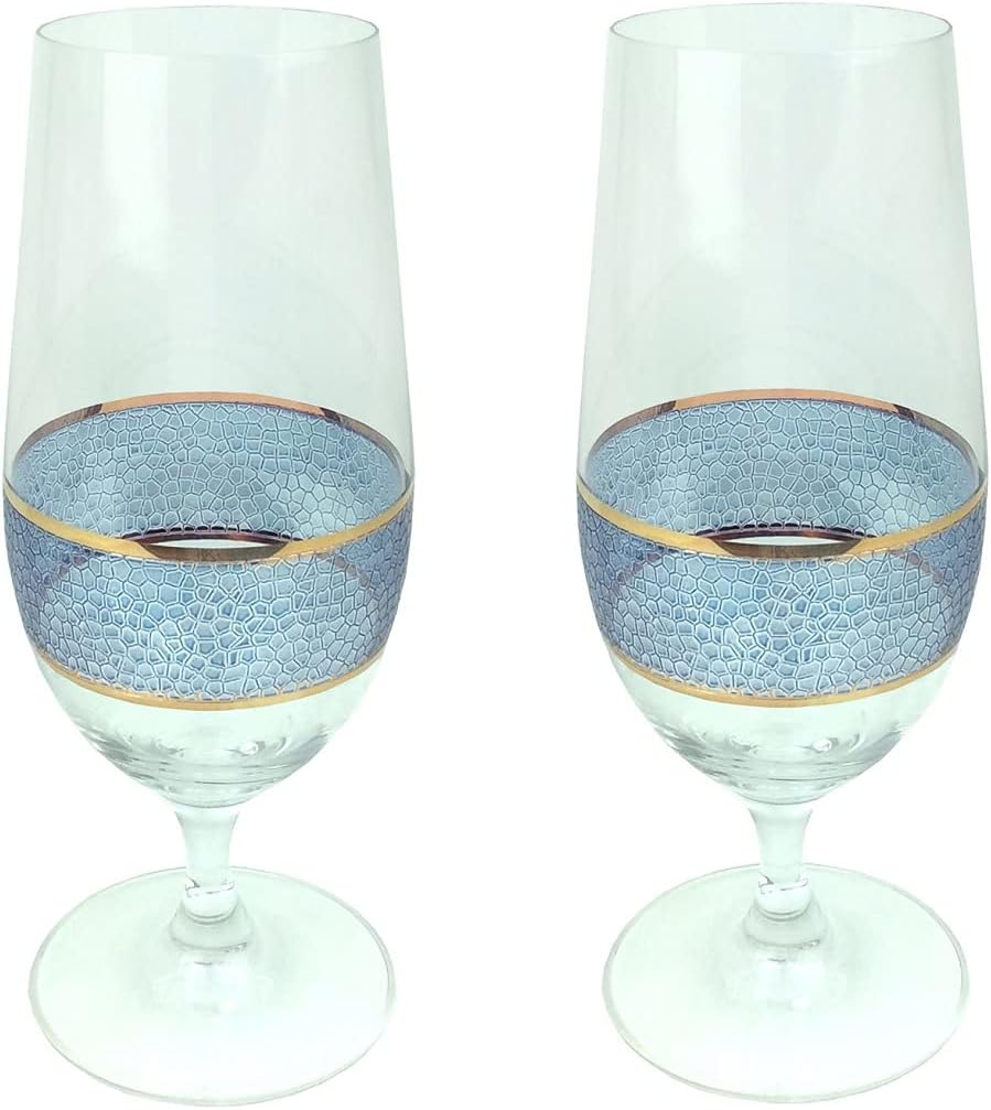 Michael Wainwright Panthera Indigo Stemmed Water Glasses, Set of 2