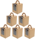 LIFKOME 50-Piece Cake and Muffin Storage Boxes Sturdy Kraft Paper Dessert Packaging Window for Cupcakes and Pastries for Bakeries and Parties