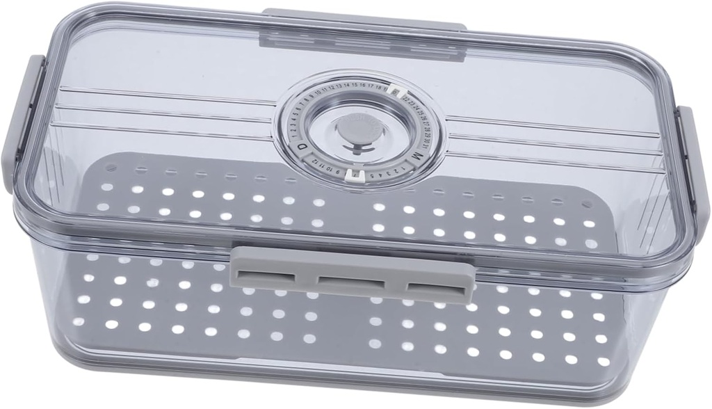 Airtight Bread Storage Box Bread Container for Refrigerator Organizer Food Storage Box for Kitchen Countertop Timer Holder