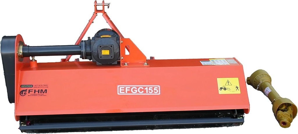 Farmer Helper 60" Heavy Duty Flail Mower Cat.I 3pt 25+HP Rating (FH-EFGC155) Requires a Tractor. Not a standalone Unit.