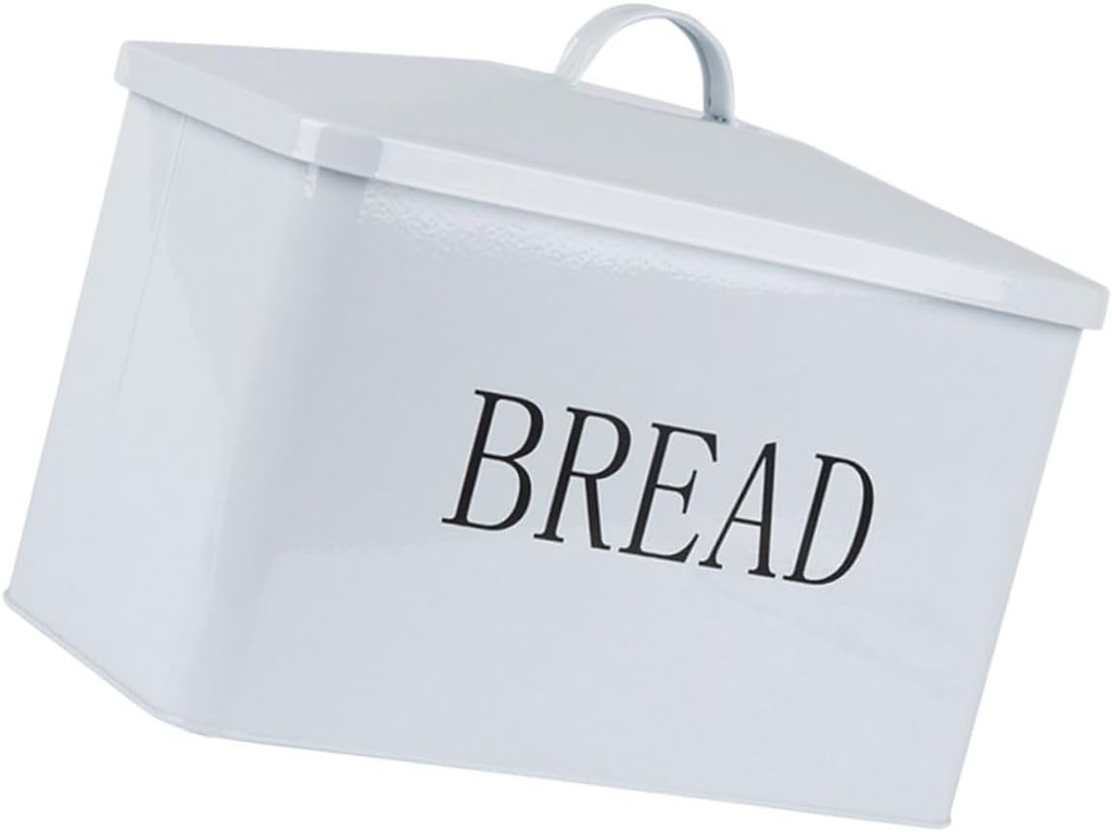 Rustic Kitchen Storage Box Bread Box Lid Modern Bread Container Iron Rice Container Home Supplies