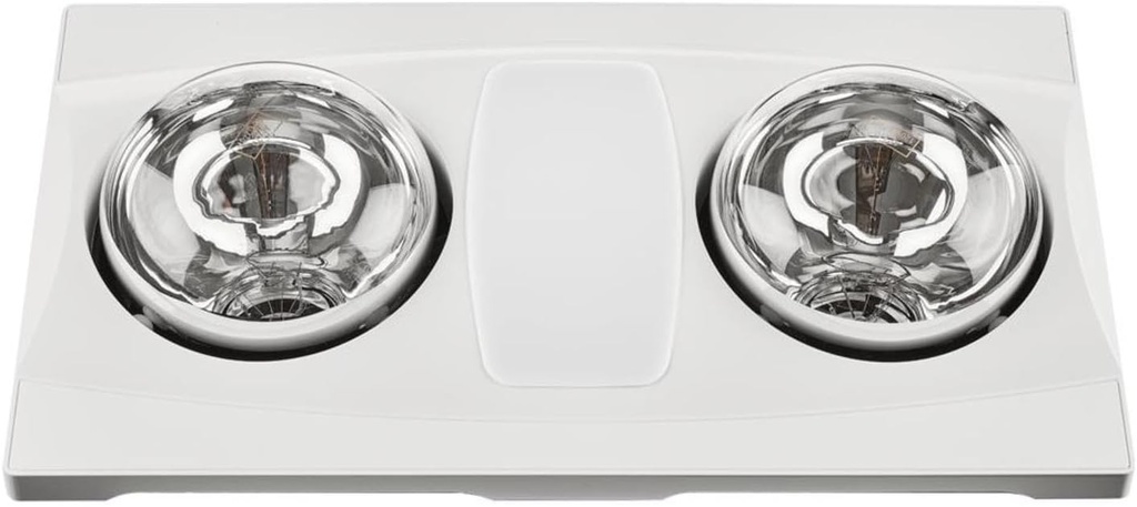 Aero Pure A515A W Quiet Bathroom Fan with Heat and Light, White