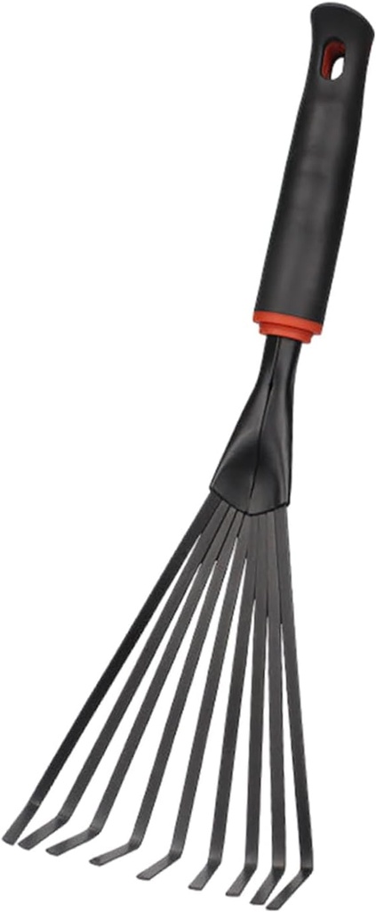 Iron Rake for Gardening and Weeding, Hand Rakes for Yard Work Gardening Enthusiasts, Sturdy Small Soil Rakes Gardening Tools Ergonomic Handle (1)