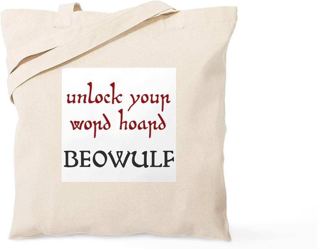 CafePress Beowulf Unlock Your Word Hoard Tote Bag Natural Canvas Tote Bag, Reusable Shopping Bag