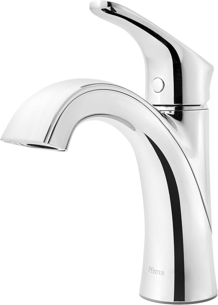 Pfister Weller Bathroom Sink Faucet, Single Handle, Single Hole or 3-Hole, Polished Chrome Finish, LG42WR0C