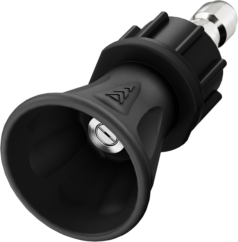 McKillans 40 Degree Pressure Washer Nozzle - Stainless Steel, High-Efficiency Cleaning, Durable Nozzle Guard with Rubberized Protection (4.0 Orifice)