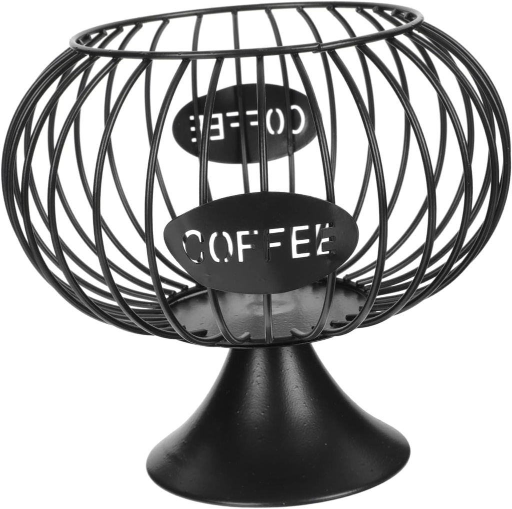 Zerodeko Large Capacity Iron Storage Rack for Coffee Capsules Modern Organizer Basket for Kitchen and Living Room Versatile Storage for Snacks and Fruits