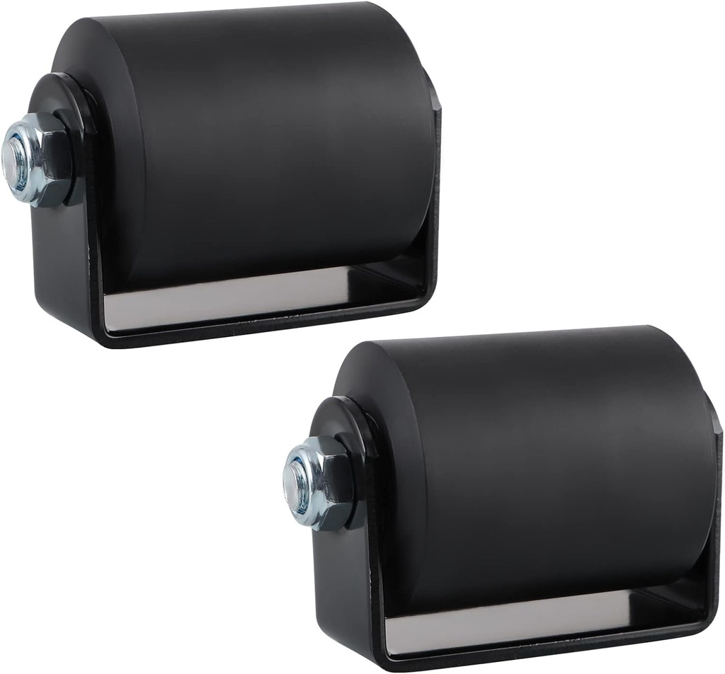Skelang 2 Pcs Slide Gate Guide Roller, 3" Rolling Gates Guider with C Bracket, Nylon Sliding Gate Roller Assembly
