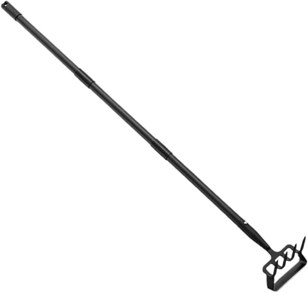 Yardwe Hand Shrub Rake Multi Functional Garden Hoe for Weeding Planting and Soil Spreading Lightweight Durable Long Handle Gardening Tool