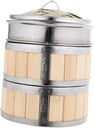 Steel Steamer Steamer Food Dumplings and Buns Essential Chinese Kitchenware Baskets for Cooking Random Style