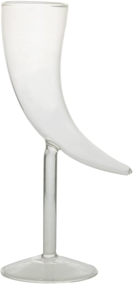 Hemoton 1pc Moon Shape Cocktail Glass Unique Crescent Design Goblet for Parties Weddings and Anniversaries Transparent Martini Glass for Creative Entertaining