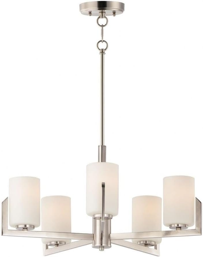 Maxim Dart 5 Light Medium Chandelier with Satin Nickel Finish