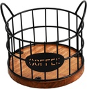 Pod Holder Storage Basket Coffee Capsule Organizer Coffee Pod Holder Accessory Countertop Bar Organizer Desktop Fruit and Snack