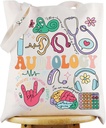 G2TUP Audiology Canvas Tote Bag Audiologist Appreciation Gifts Audiology Shoulder Bag Audiologist Merch