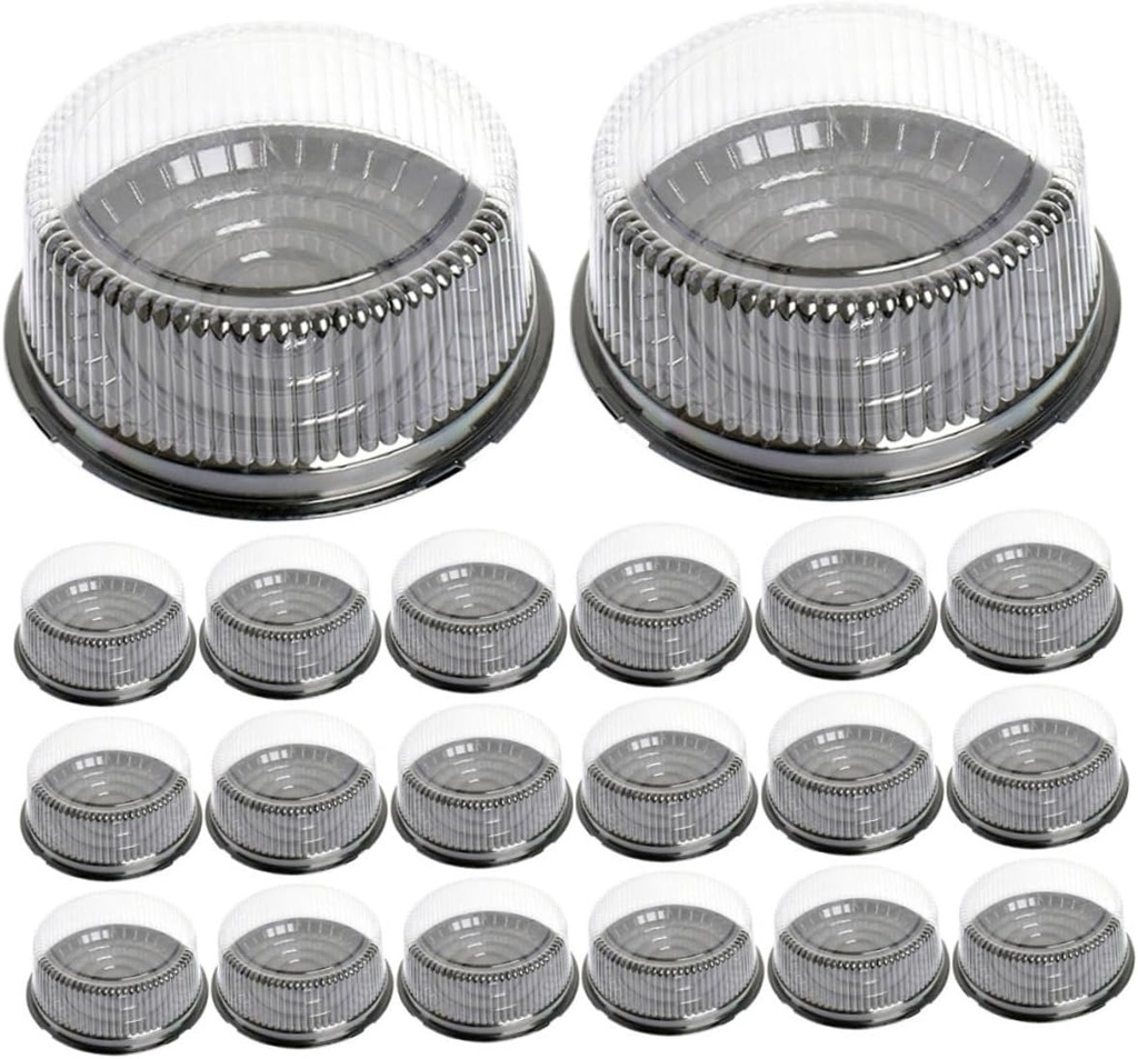 Kichvoe 20Pcs Round Cake Boxes Mousse Holders Food Safe Baking Containers for Birthday Wedding Party Bakery Pastry Storage