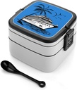 Ship Cruise Bento Box with 2 Compartments Adult Lunch Box Lunch Container for Meal Prep Work And Outdoors