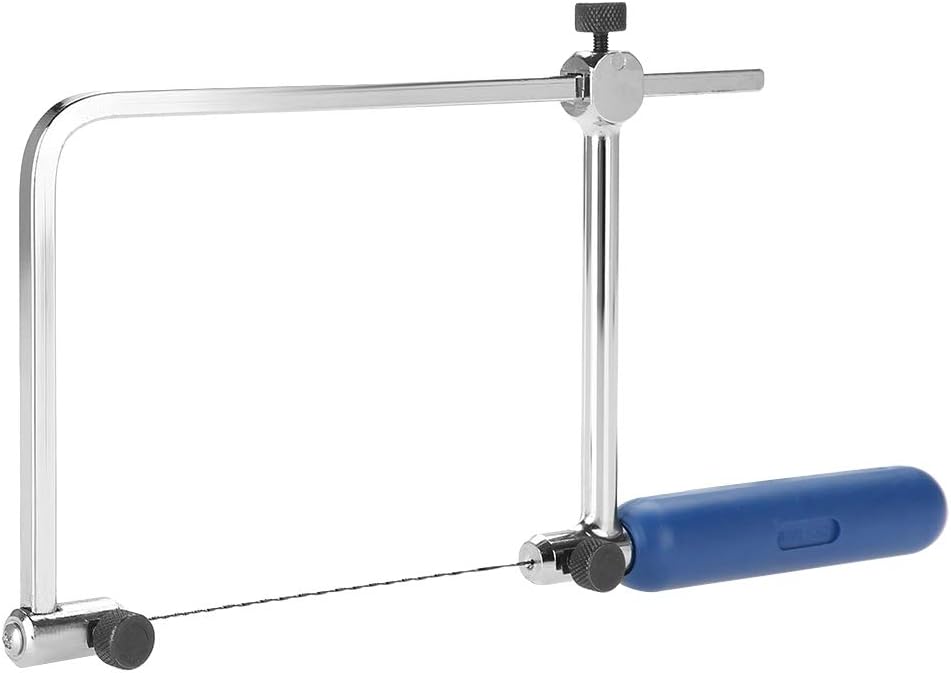 Coping Saw, Adjustable Scroll Saw, High Carbon Steel Handsaws Jewelers Saw, Saw Frame with Blades for Woodworking Jewelry Plastic Metal Wood Cutting Crafts Making(ASB400)