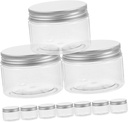 VOSAREA 10pcs Food Storage Jars with Screw Lids Transparent Kitchen Container for Tea Sugar Nuts and Snacks Space Saving Round Boxes for Pantry Organization