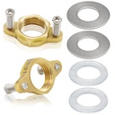 Brass Faucet Lock Nut, Female Thread Hex Lock Nut, Brass Single Hole Faucet with Gasket, Installation Kit for Kitchen Bathroom Basin Sink (Inner Diameter: 3/4inch /19mm)