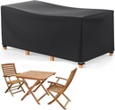 Garden Furniture Cover 115 X 115 X 70 Cm Durable Oxford Cloth Material Garden Dining Table Cover Large Rectangular Design Outdoor Furniture Protective Cover