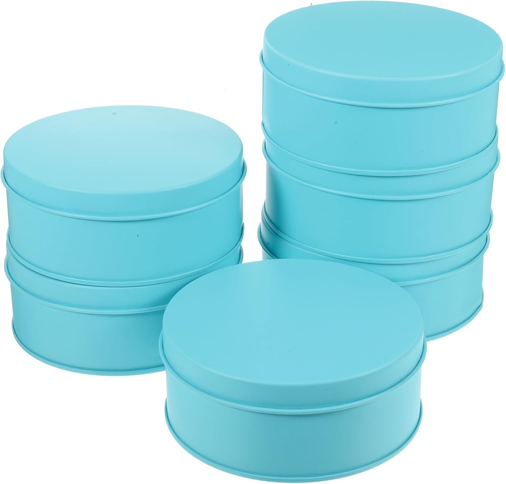 ABOOFAN 6pcs Large Candy Jar Cookie Tins for Baking Cookie Boxes Window Storage Box Tinplate Candy Container Packing