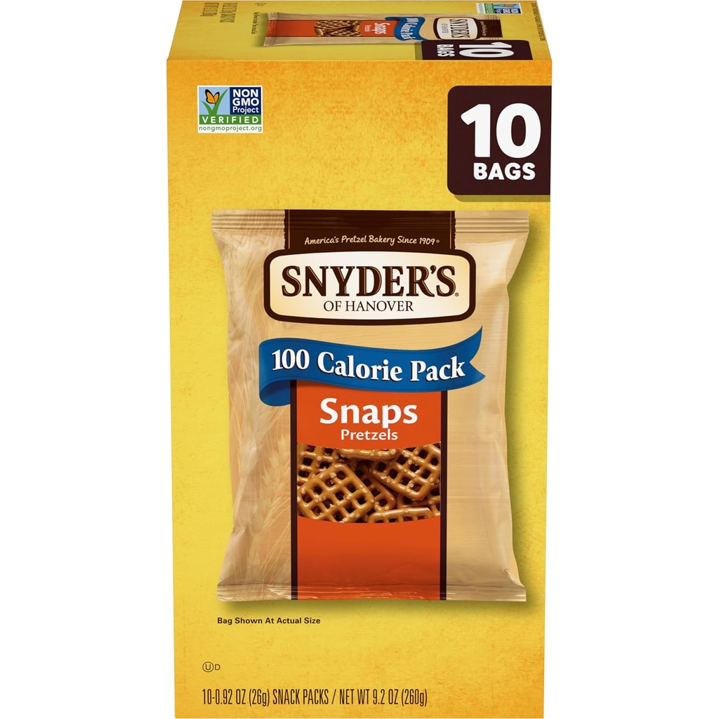 Snyder's of Hanover Snaps Pretzels, 10 Count 0.92 Oz