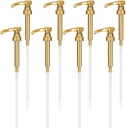 Lavandi 8pcs Syrup Pumps,Coffee Syrup Pump Dispenser Fits 750ml-25.4 oz Bottles,Replacement Syrup Bottle Pump Dispenser for Flavorings Creamer (Gold)