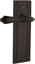 Nostalgic Warehouse Mission Plate Single Dummy Fleur Lever in Oil-Rubbed Bronze