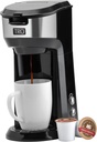 Tru Single Serve Brew System by Select Brands - Single Cup Coffee Maker Using Coffee Capsules or Grounds - Features Removable Drip Tray & One-Touch Controls - 14 Fluid Ounces