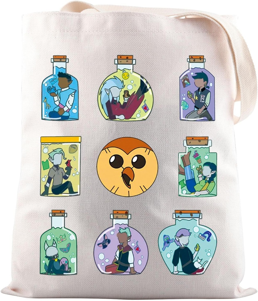 JNIAP Owl Potions Characters Inspired Gift Hooty Theme Tote Bag Animal Kingdom Gift