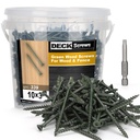 Deck Screws #10 x 3’’, T25 Star Torx Drive Flat Head Wood Screws, Green, 5lb