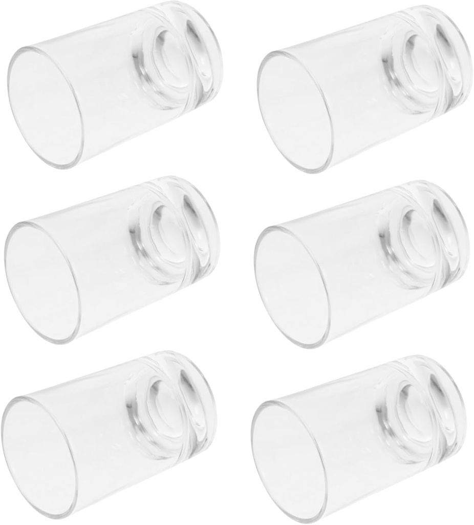 6pcs Glass Water Cup Drinking Glasses Milk Juice Coffee Mugs for Home Office Party