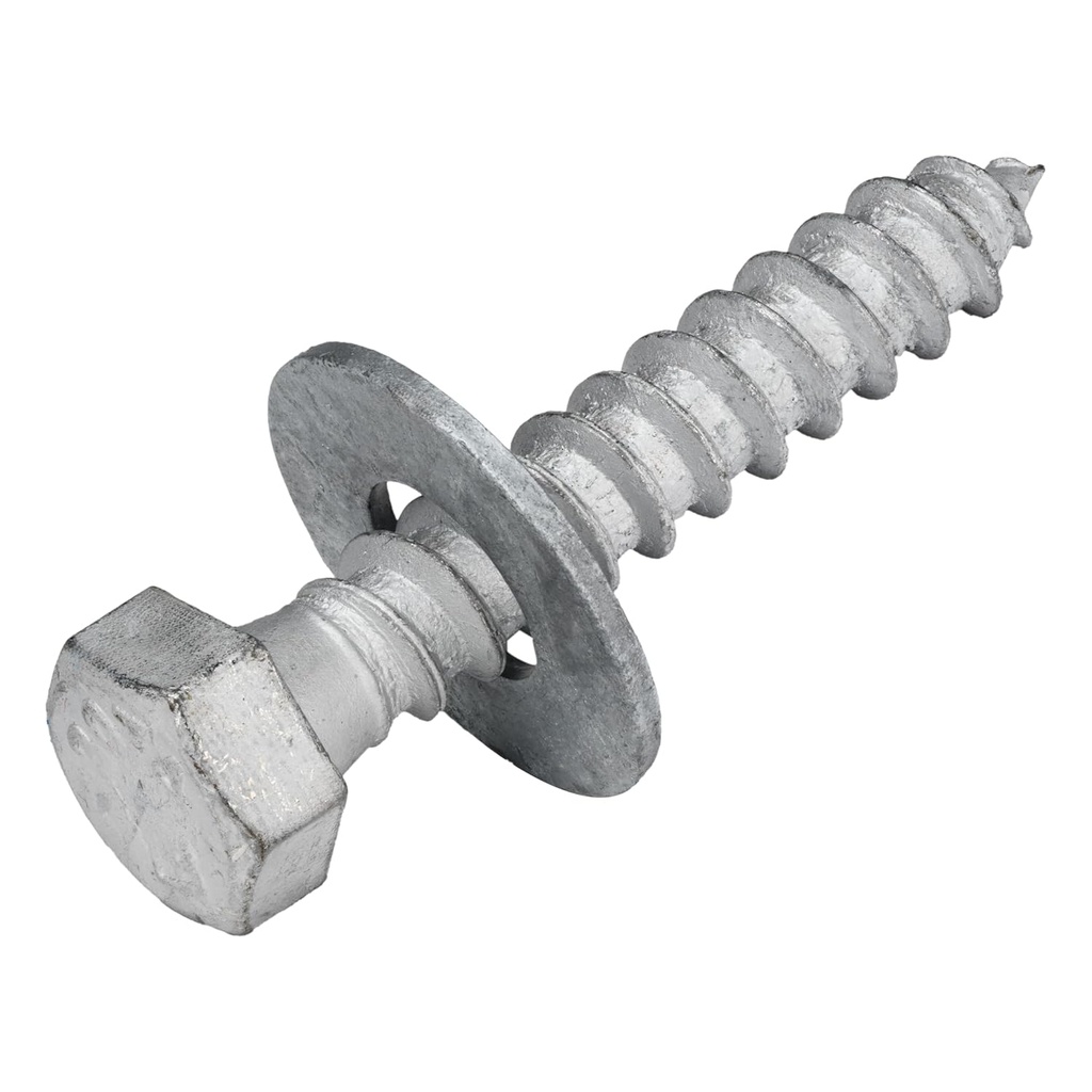 1/4 x 2 (100 Pack) Lag Screw Kit, 100 Screws and 100 washers, Hot Dip Galvanized, Meets ASME B18.2.1 Industrial/Commercial Grade by Makers Bolt