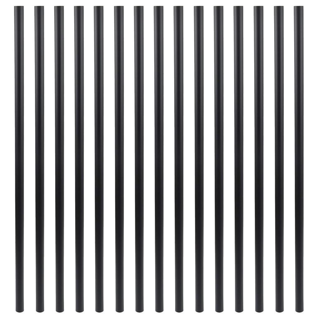 Myard 29 Inches Classic Hollow Round Aluminum Deck Balusters Furniture for Deck Railing Porch (25-Pack, Matte Black)