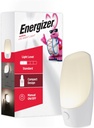 Energizer Manual On/Off LED Night Light Plug-in, Push Button, Compact, Contemporary, for Bedroom, Livingroom, Hallway, Bathroom, Nursery, Basement, White, 37099, 1 Pack