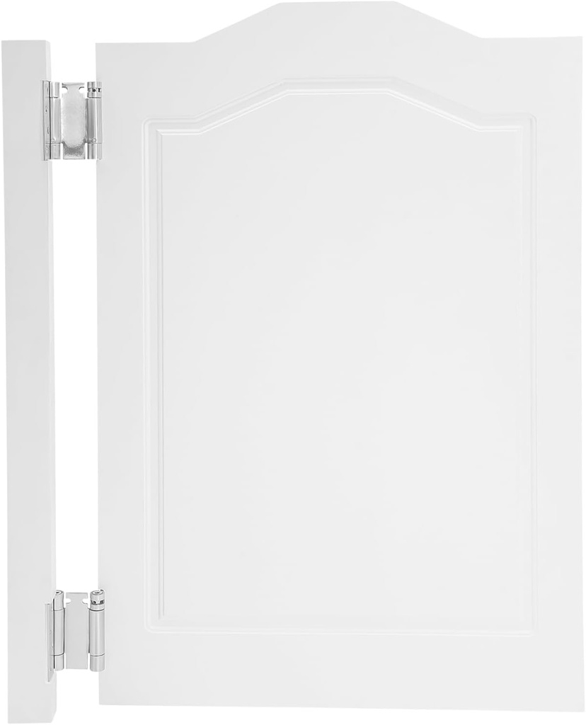 Swinging Door,Cafe Swinging Doors,Premade Interior Doors,Louvered Door,Solid Wood Swing Door,Porch Entrance Swinging Door with Spring Hinges for Kitchen Entrance,White,24 * 36in