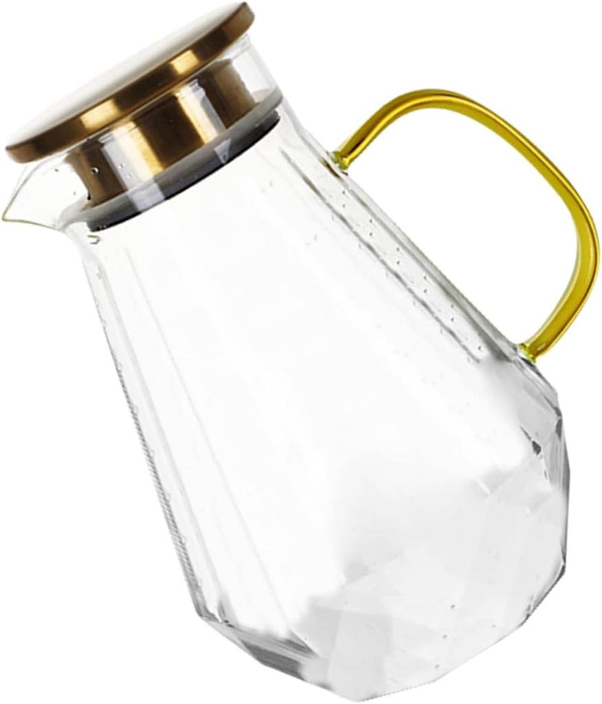 Glass Pitcher Water Kettle Lid for Cold Drinks Juice Iced Tea Milk Camping Party