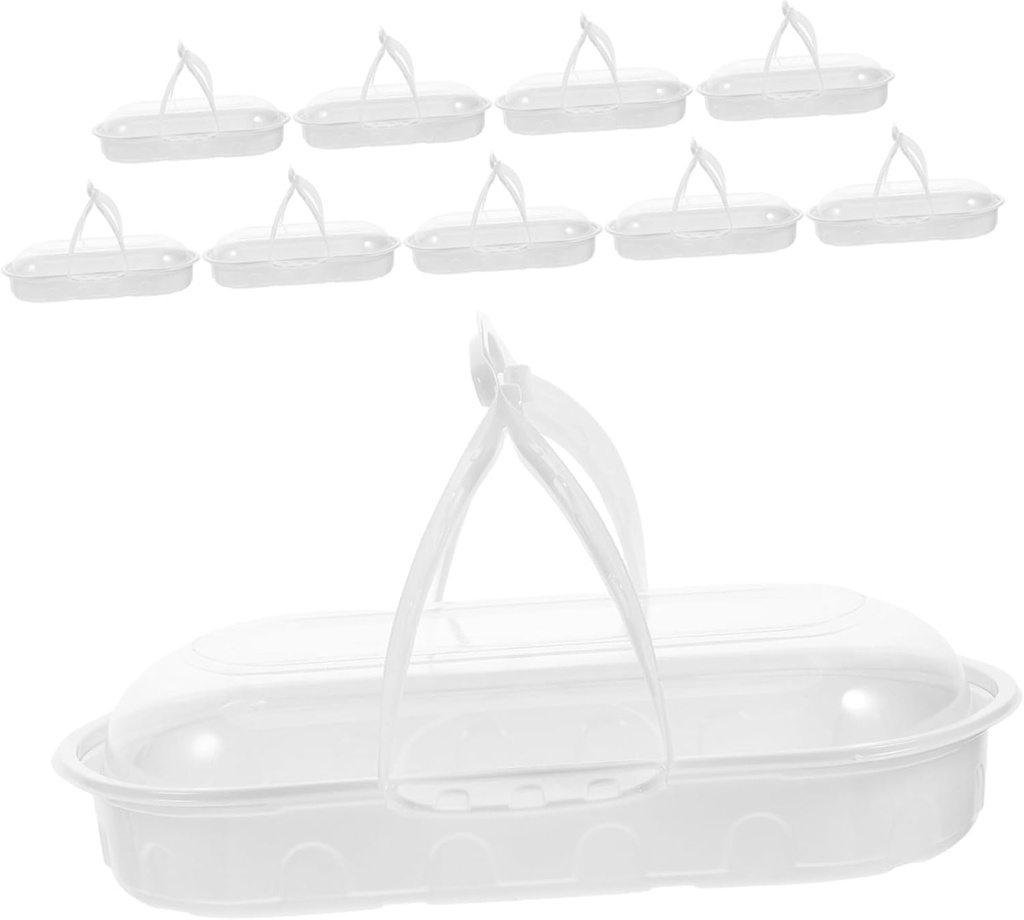 Unomor 10pcs Portable Cake Carrier and Cupcake Travel Containers for of Pastries Muffins and Treats for Camping Picnics and Outdoor Gatherings