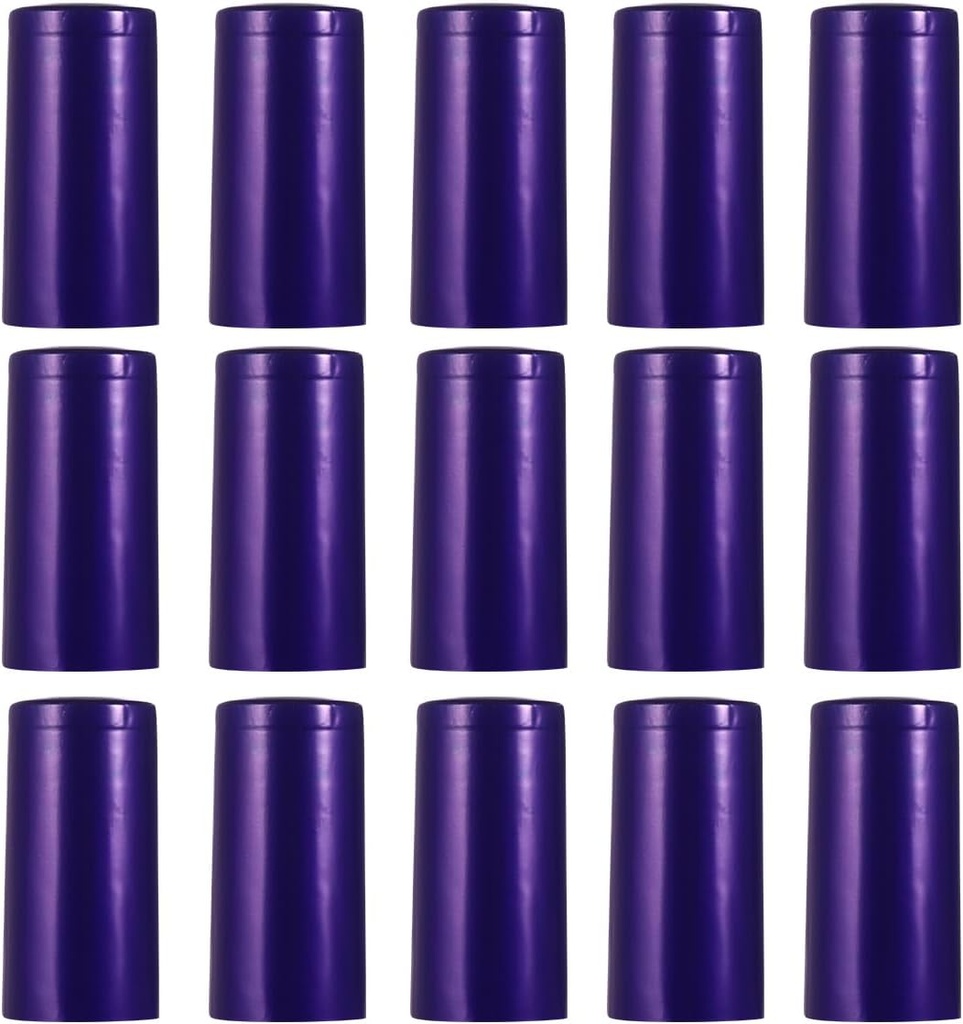 Toyandona 100pcs Pvc Heat Shrink Capsules Wine Shrink Wrap Wine Bottle Capsules Shrink Caps Wine Bottle Tops For Wine Cellars Home (blue)
