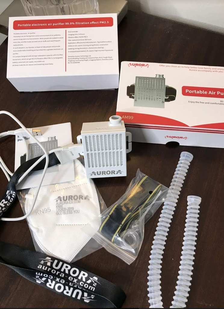 Portable Cooling Air Mask- Mini Air Conditioner - Wearable Purifying Air Mask- Pro Air Mask- Aurora Purifying Air Mask-